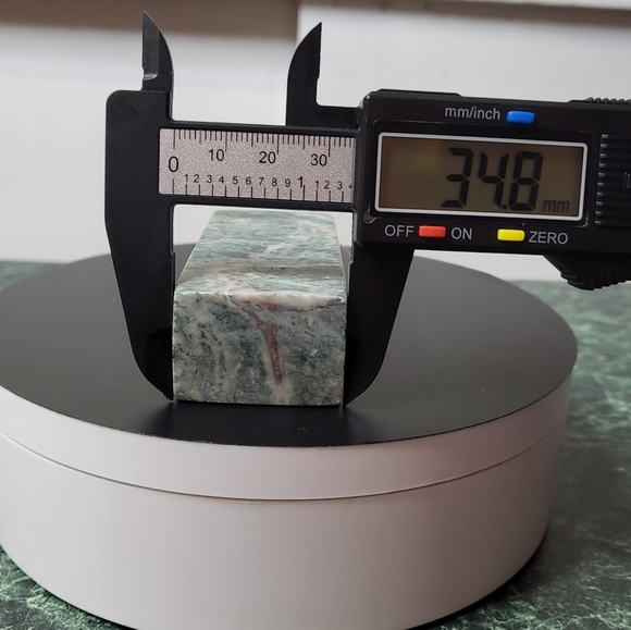 Green Pyrite Crystal Point Tower, ~3.9in - Picture 5 of 6